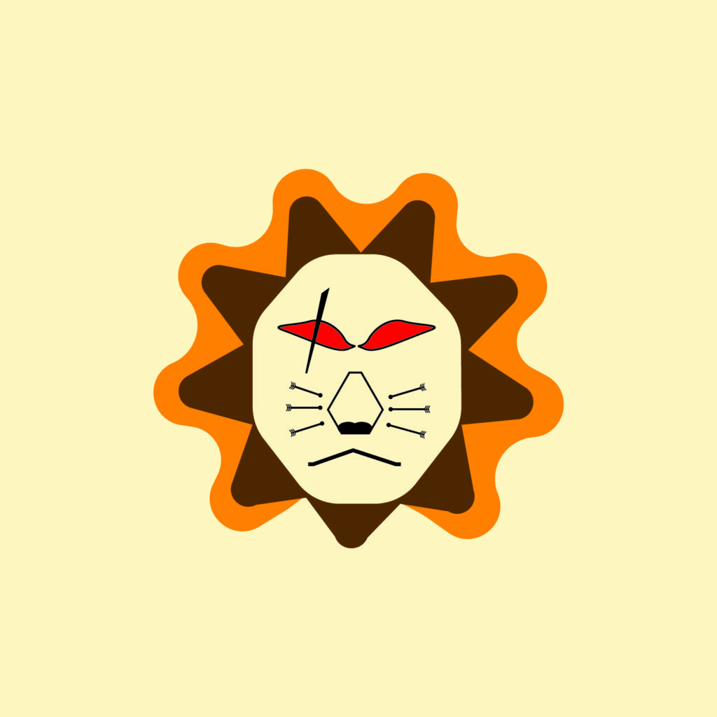 Lion en flat design